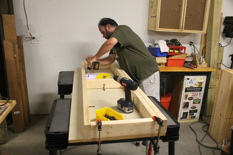 Mounting the top.