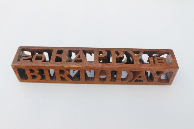 Happy birthday 3D word block