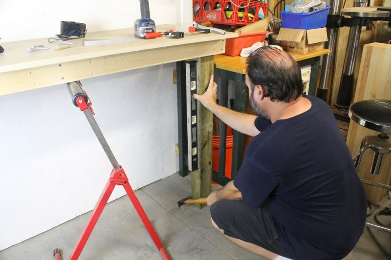 Plumbing the leg.