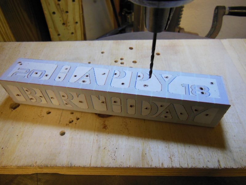 Drilling for blade access.