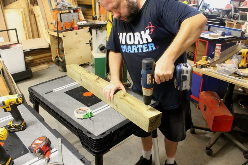 Drilling for lag bolt