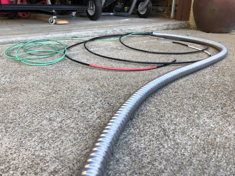 fishing wire through flex conduit