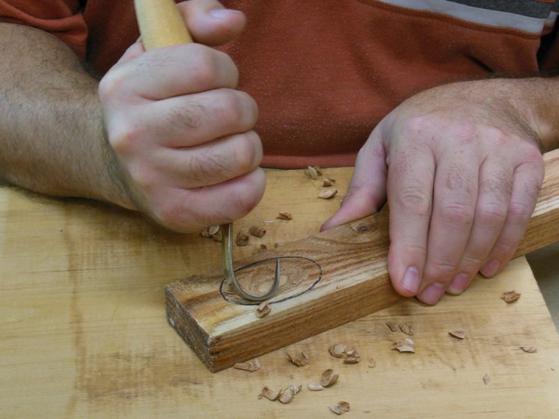 Starting on the spoon bowl