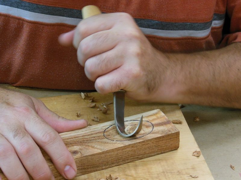 Hollowing the spoon
