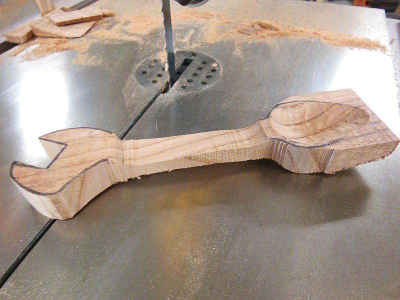 Next, shape the spoon end.