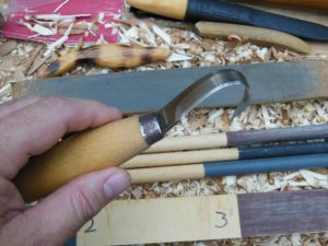 Hook knife sharpening