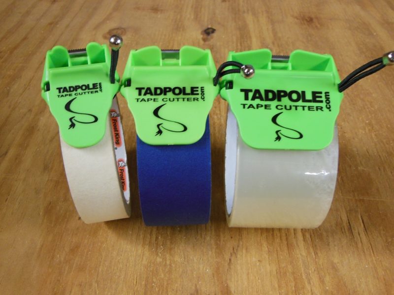 Tadpole tape cutters