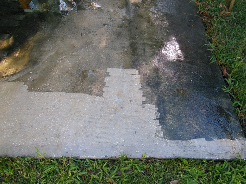 Ryobi vs. unsealed concrete