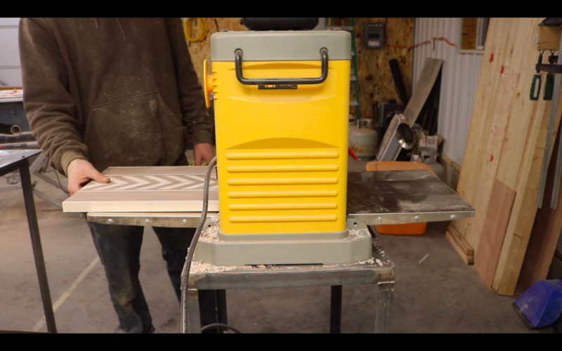 planing the cutting board