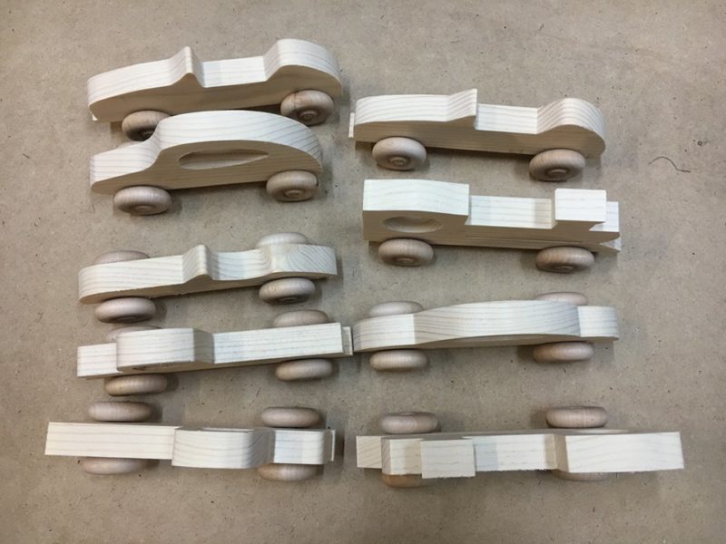 Wooden cars