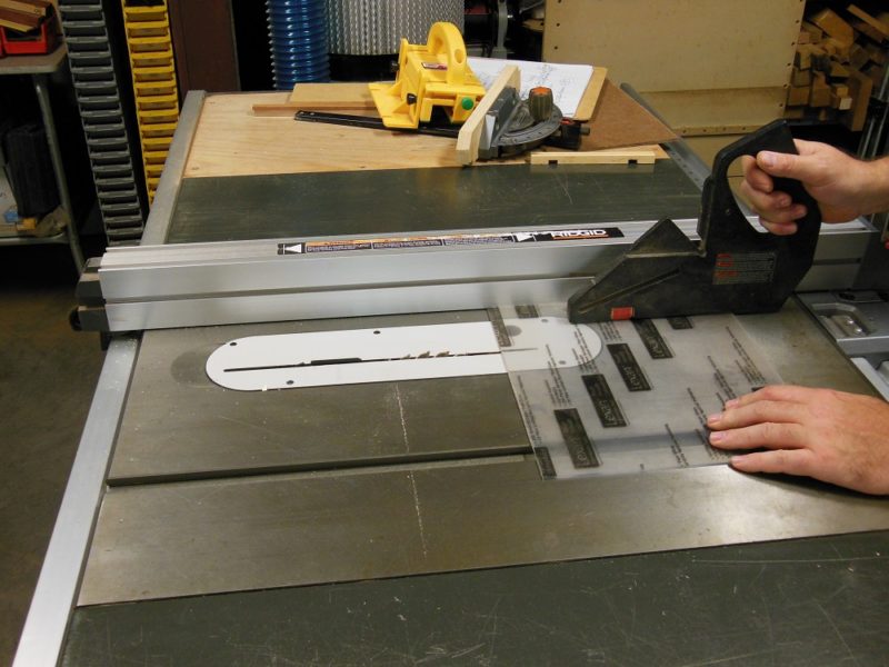 Cutting to size.