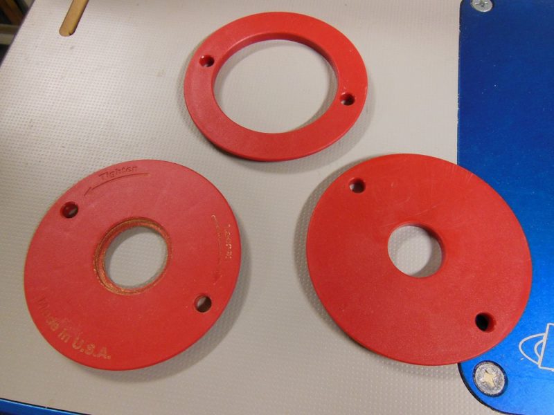 Router table insert rings