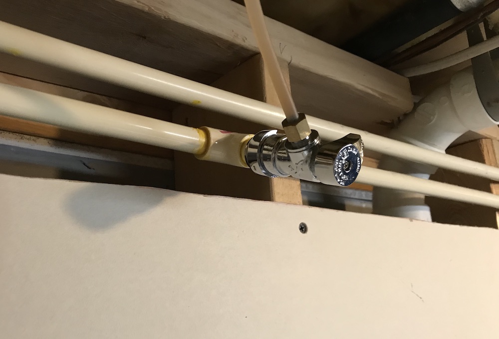 Installing a water line 