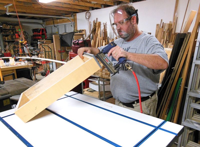 Attaching the fronts.