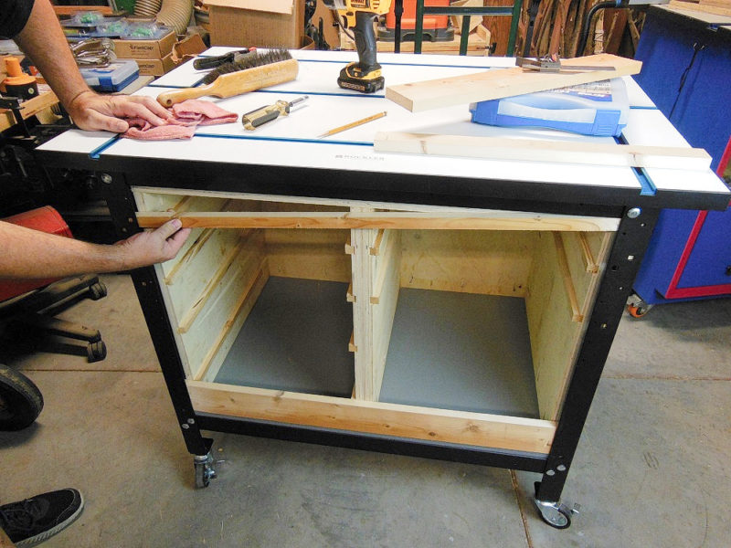 Test fitting the face frame.