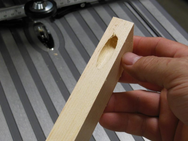 Face frame rail.