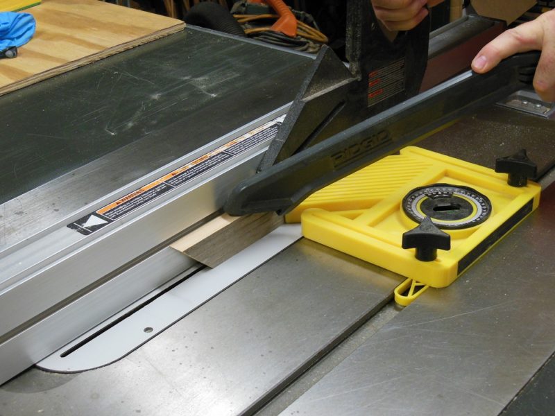 Cutting a dado for the door panel.