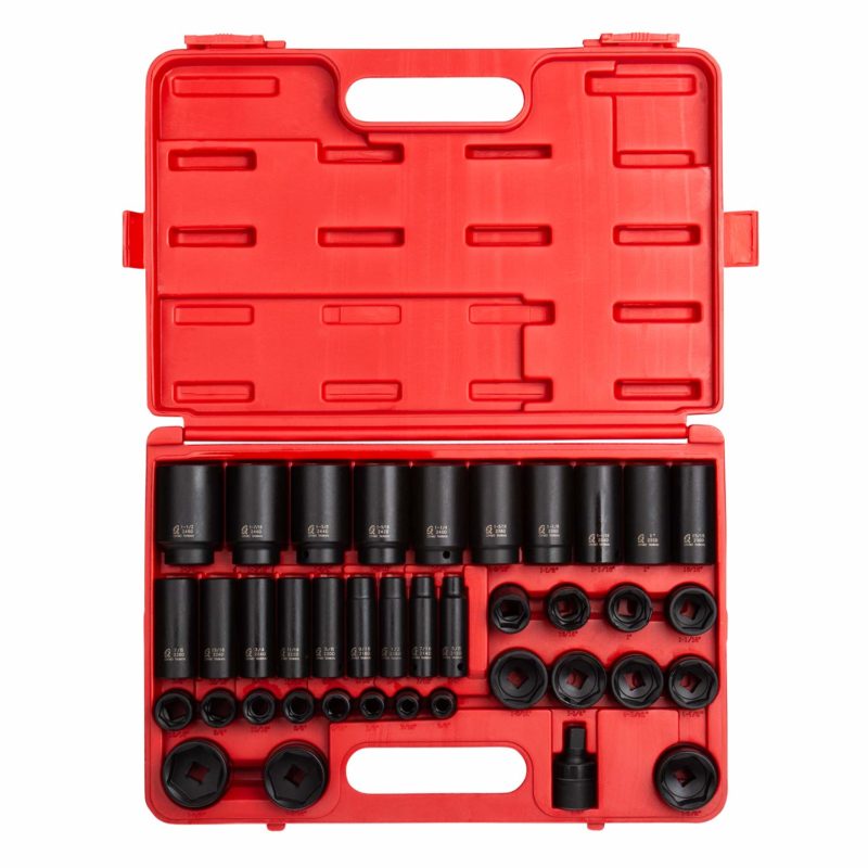 Sunex 2668, 1/2 Inch Drive Master Impact Socket Set, 39-Piece