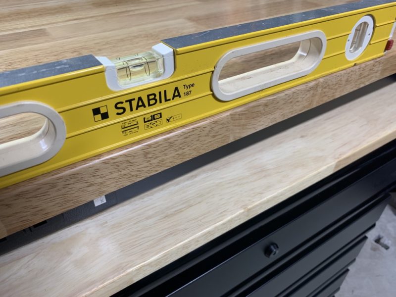 husky workbench leveling