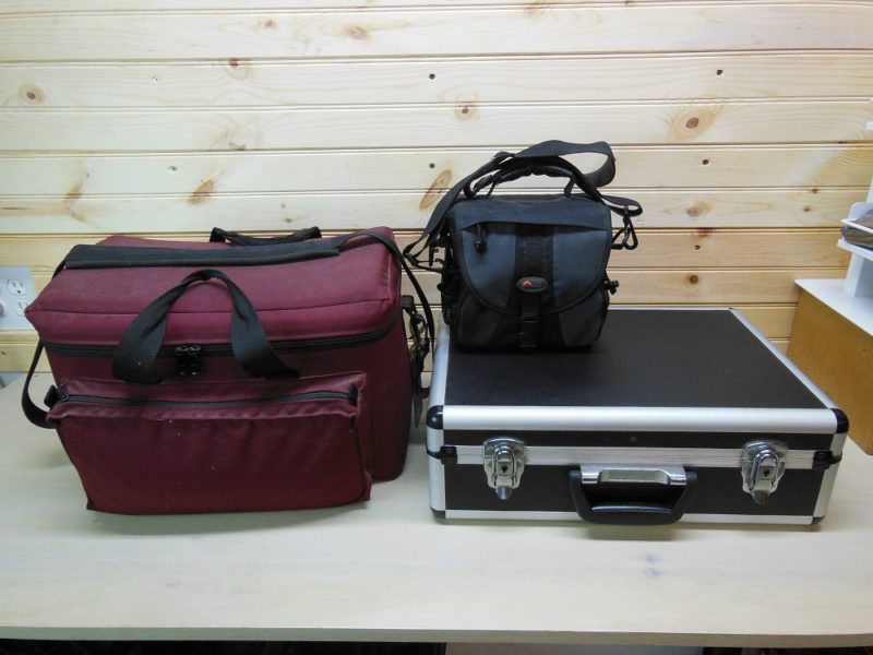 Camera storage cases.