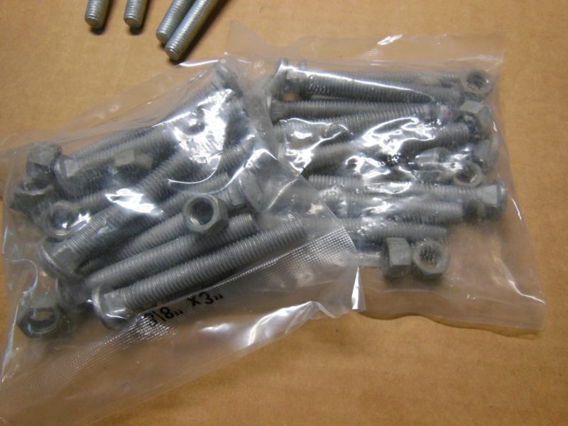 Galvanized carriage bolts