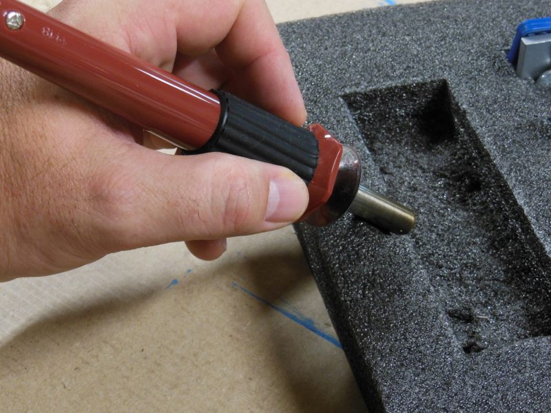 Making grab notches.