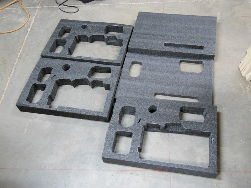Layers ready for assembly.