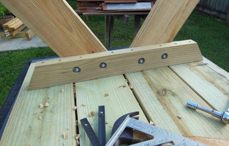 Picnic table leg bolts.