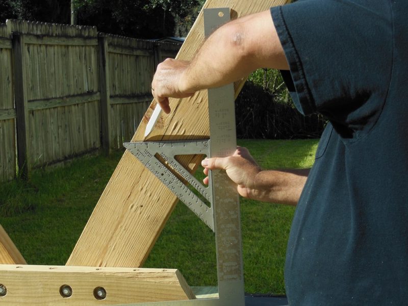 Marking parallel to tabletop.