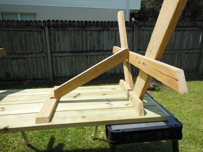 Brace in position for marking birdsmouth.