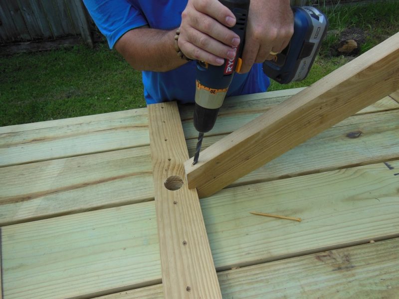 DIY picnic table.