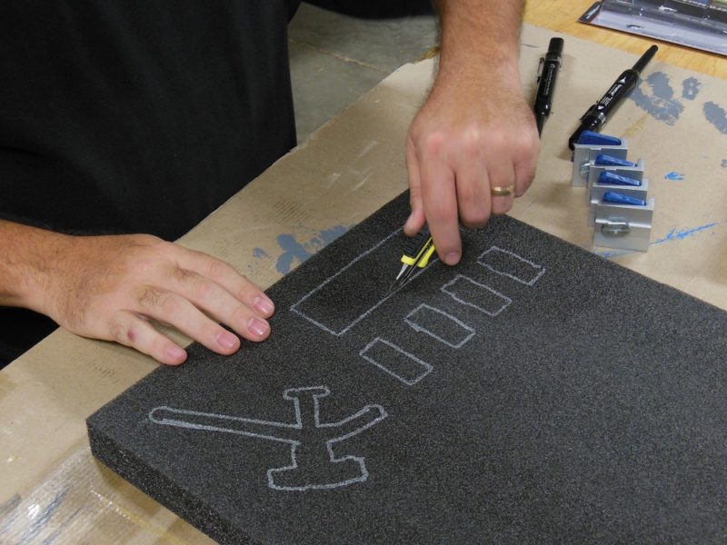utting with FastCap's kaizen knife.