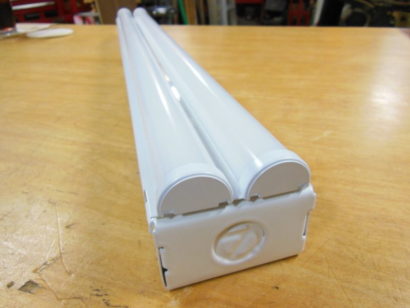 Dual LED light strip fixture.