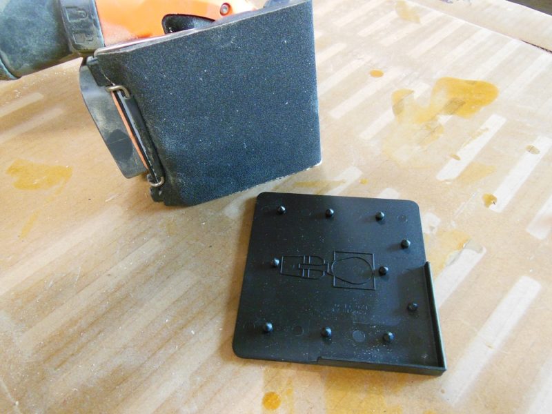 Using standard sandpaper.