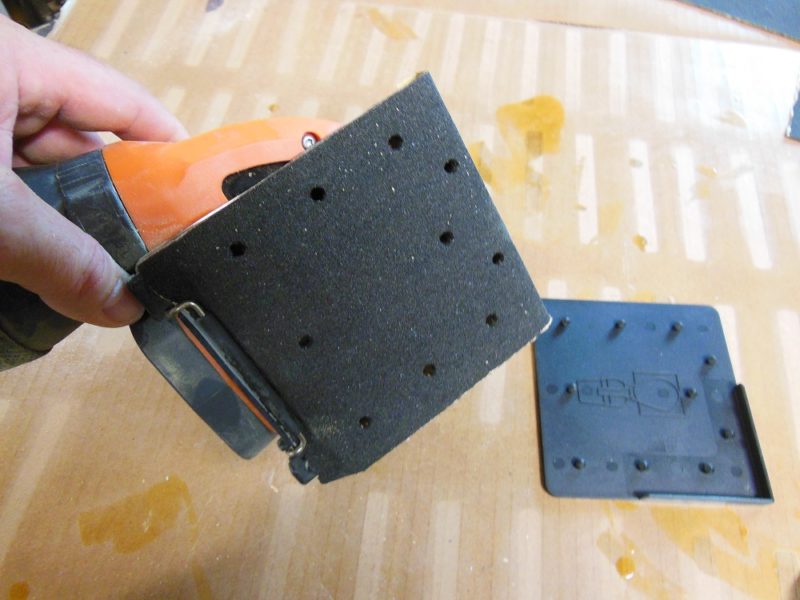 Ready for sanding.