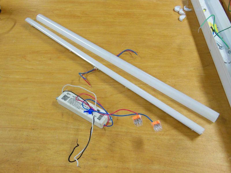 Ballast and LED strips.