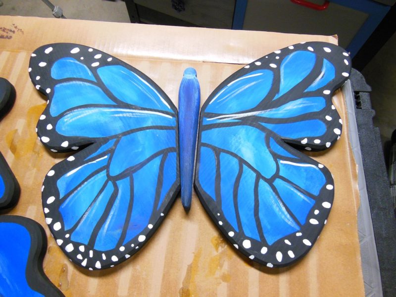 Wooden butterfly