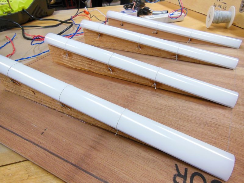 Lights secured in place.