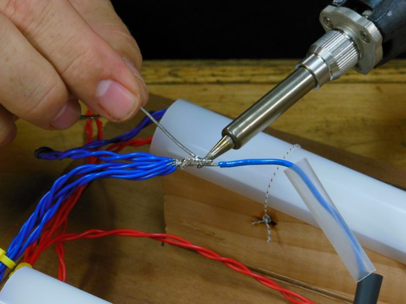 Soldering with the Ryobi 18V ONE+ hybrid solering station.