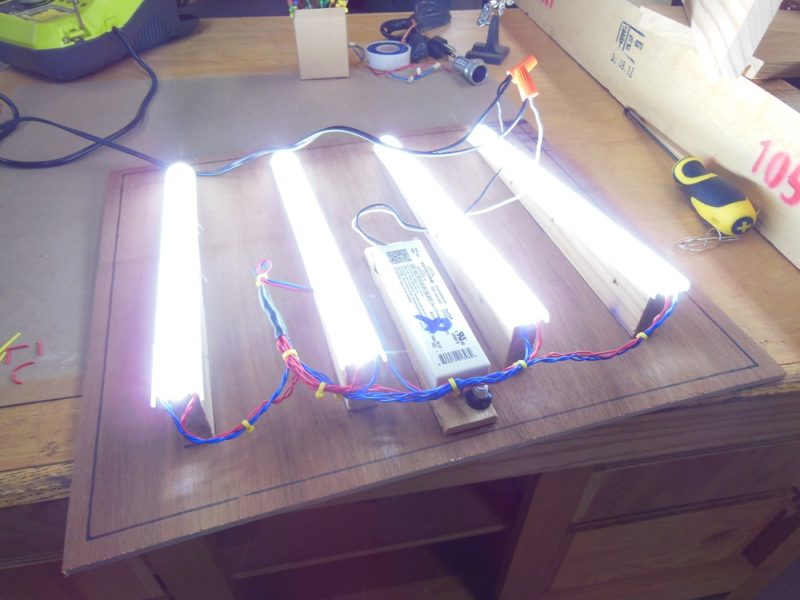 Testing the lighting circuit.