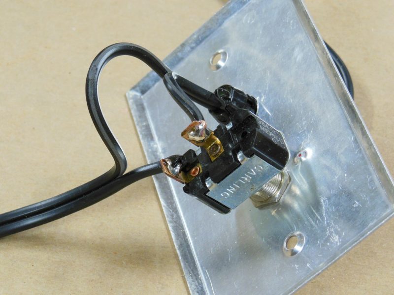 Power switch wired in circuit.