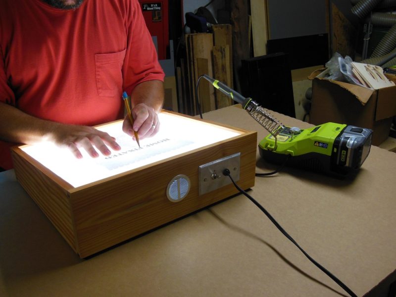 Ryobi 18V ONE+ Hybrid Soldering Station Light Table Build