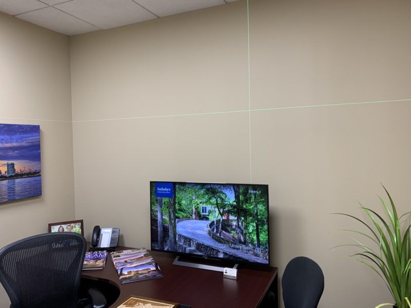 distant wall green laser
