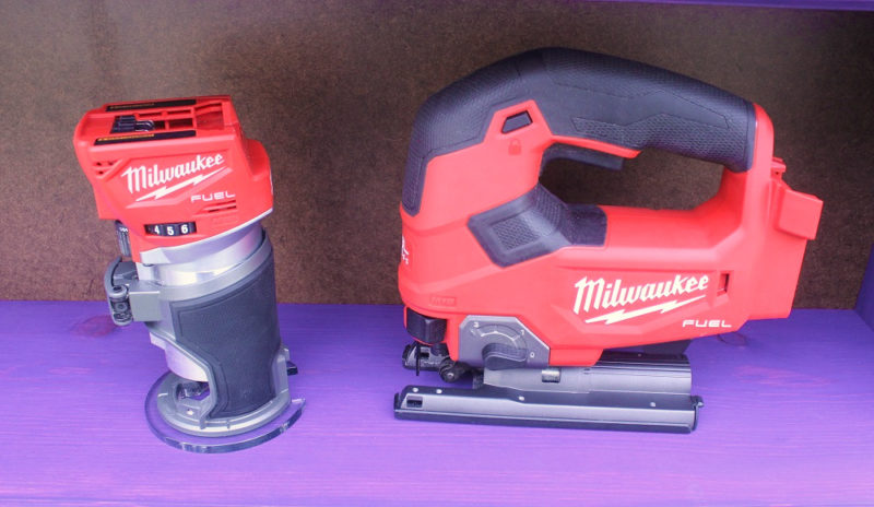 Milwaukee M18 jigsaw and compact router.