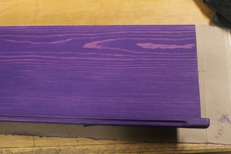 Wooden bookshelf.