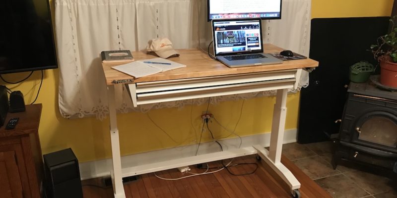 Standing Desk On A Budget Husky Adjustable Height Work Table