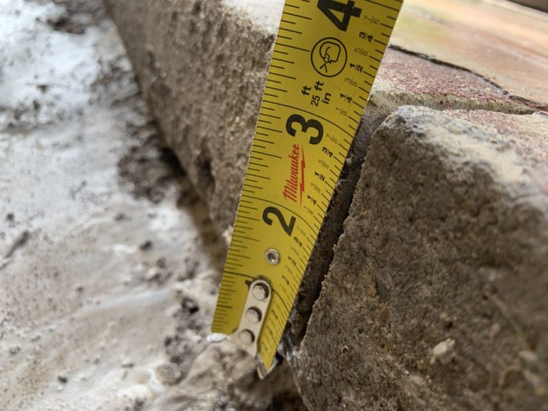 concrete thickness