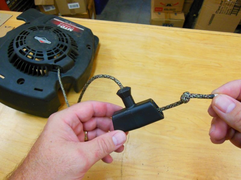 Attach the pull handle.