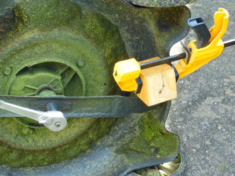 How to sharpen a lawn mower blade.