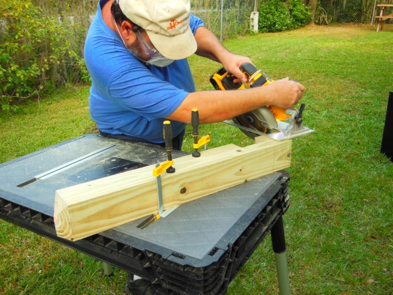 Cutting the last pyramid.